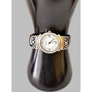 Brighton Lafayette Silver Tone Case Quartz Analog Women's Watch New Battery
